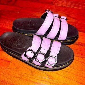 Lilac doc martens sandals
